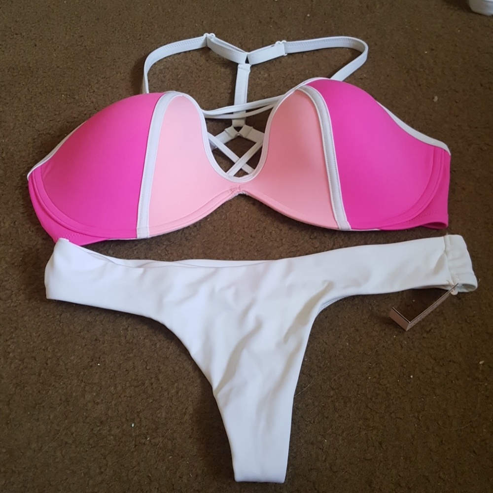 COPY - VS pink swim top.   LDD